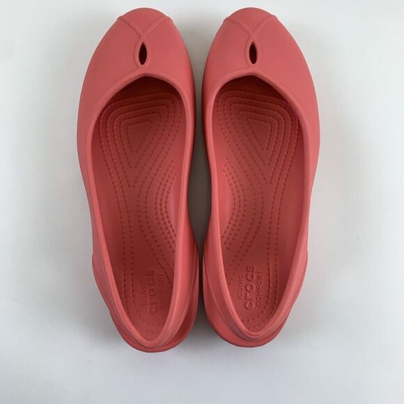 Crocs Olivia II Pink Coral Slingback Ballet Flat Slip On Round Toe Womens Size 9 - Picture 6 of 12